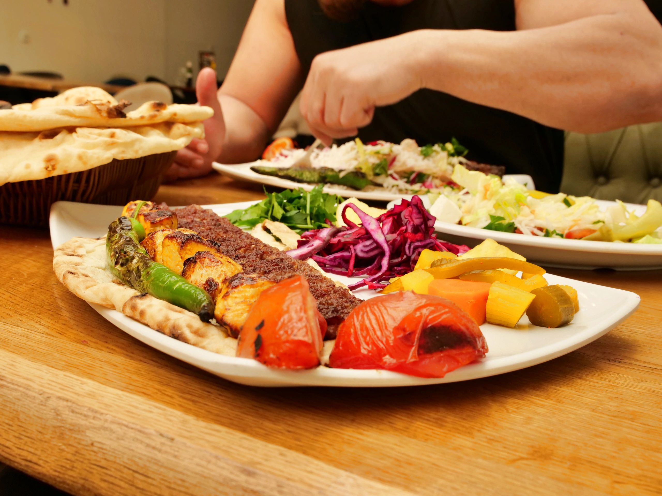 Hearty grilled feast on a wooden table